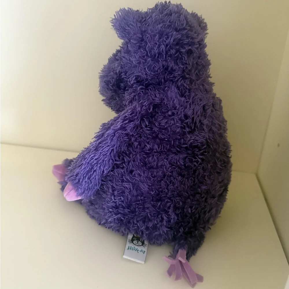 RARE Retired Jellycat Purple Hippo Floppy Plush Doll - Picture 4 of 9